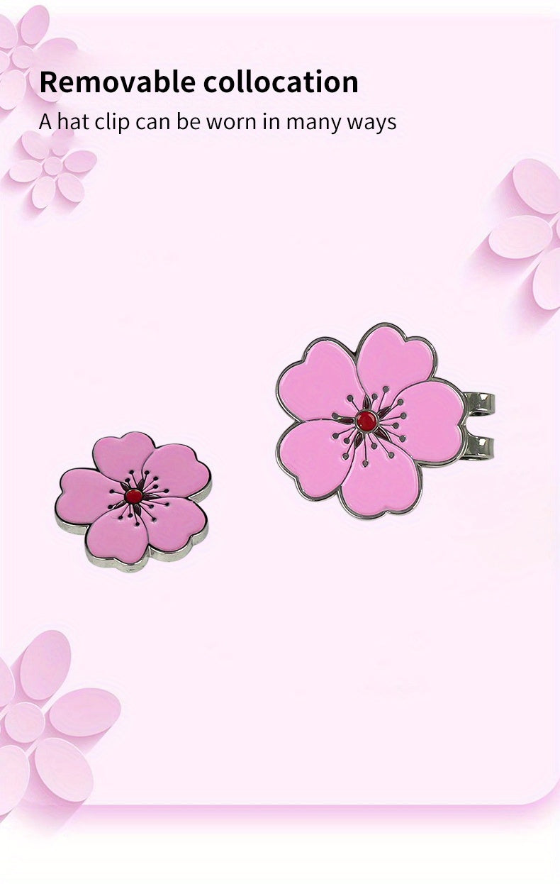Caiton Magnetic Rose Flower Golf Hat Clip - Anti-Rust Durable