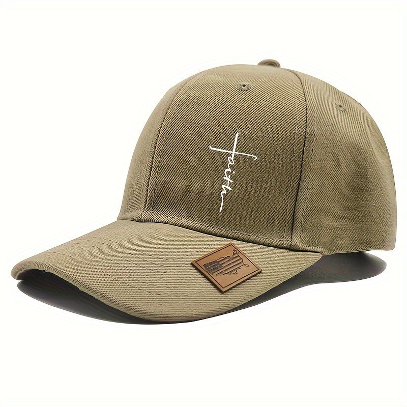 [Stylish Baseball Cap] Lightweight, Stylish Adjustable Faith Cross Baseball Cap - Sun-Protective for Women