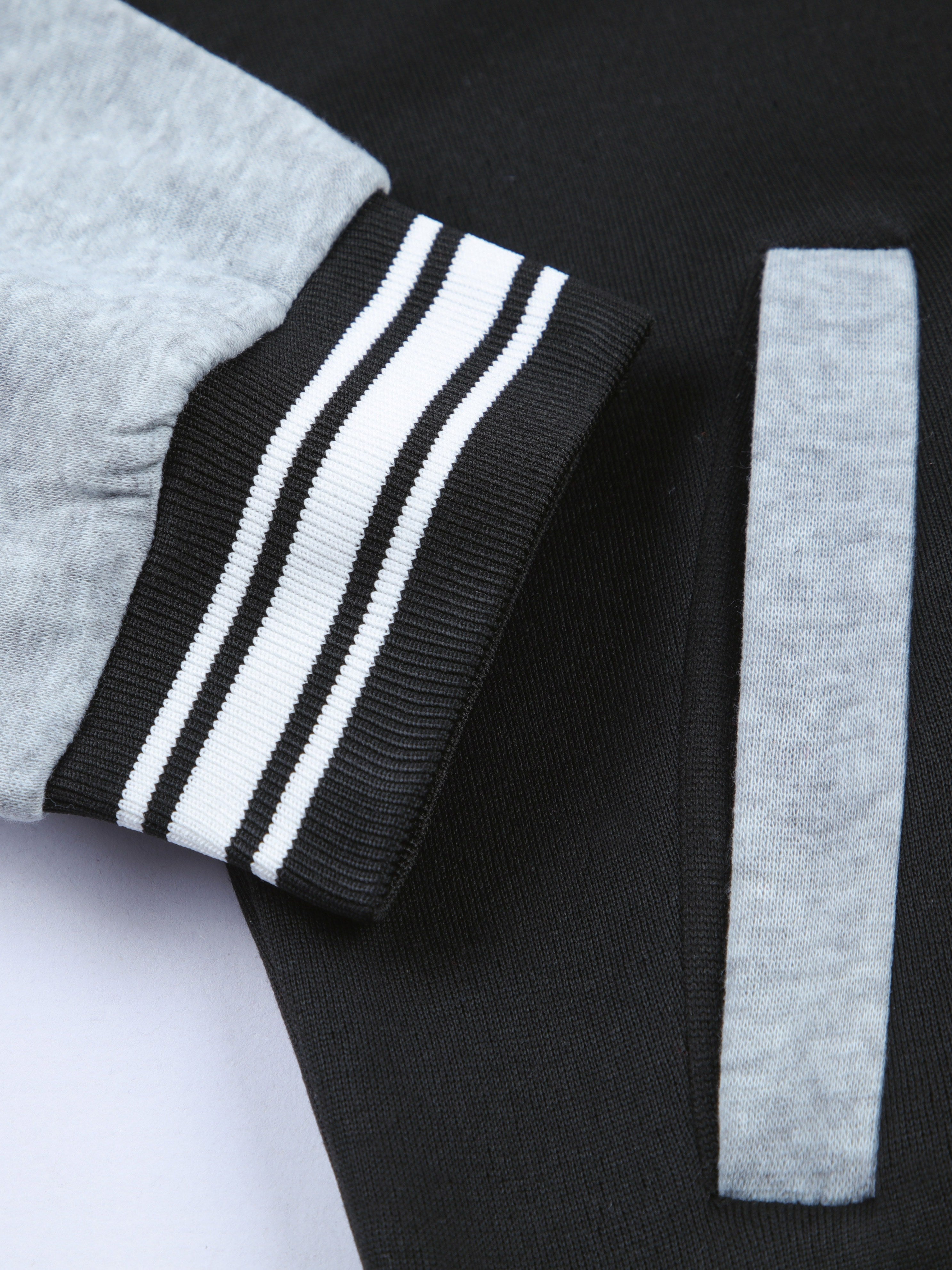 Warm Letter Print Star Pattern Embroidery Varsity Jacket, Men's Casual Color Block Button Up Jacket For Spring Fall School Baseball - The Superior Findings Depot