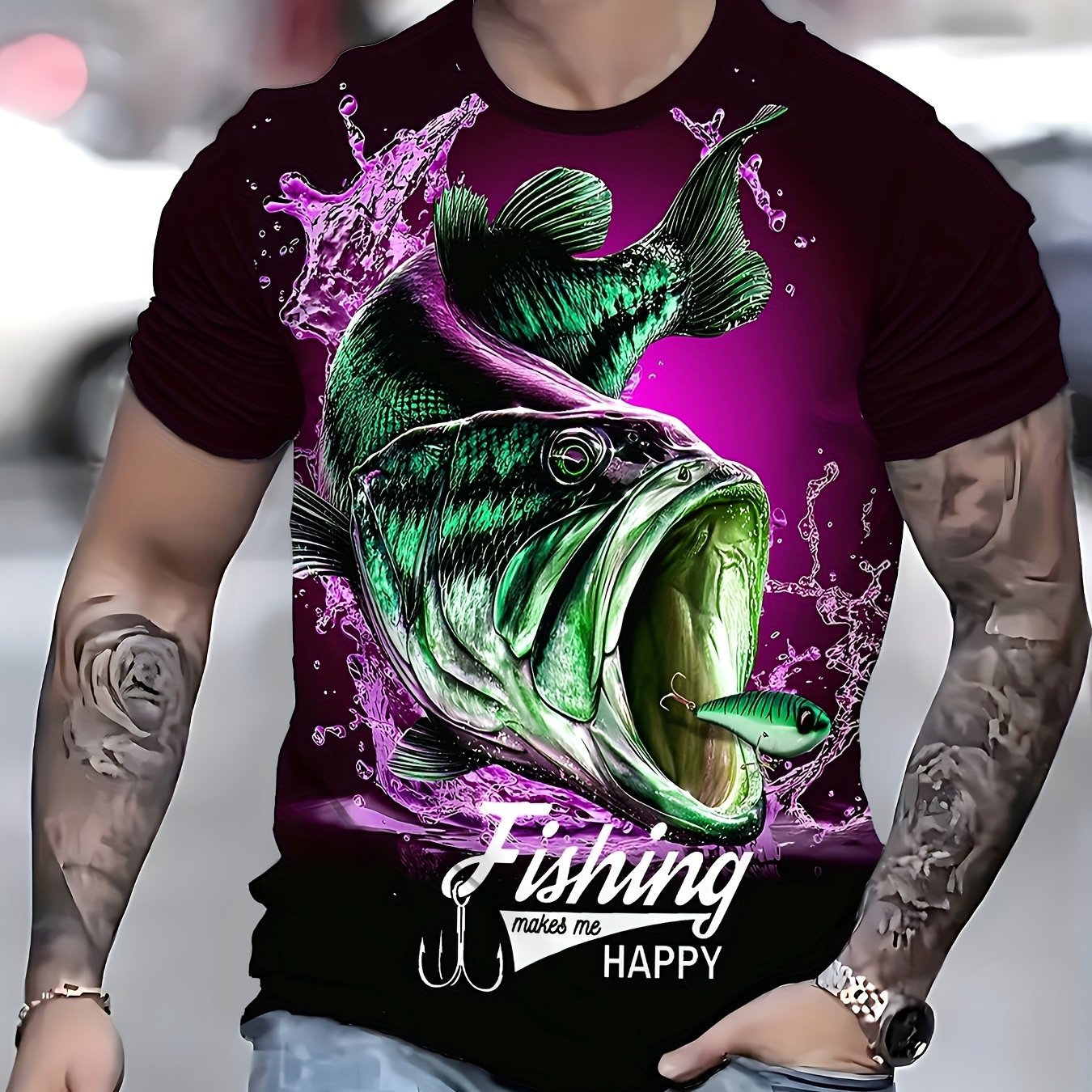Men's Summer Creative Fashion 3D Digital Print T-Shirt