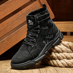 Men's Boots - Fashionable Camouflage Mid-High Top Thick Sole
