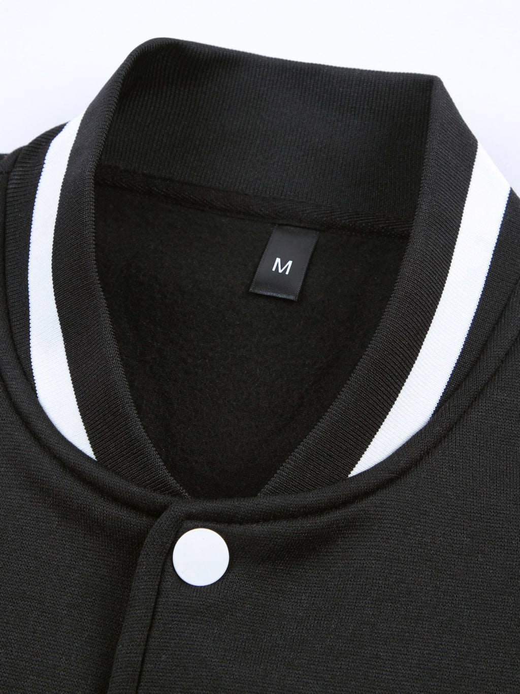 Warm Letter Print Star Pattern Embroidery Varsity Jacket, Men's Casual Color Block Button Up Jacket For Spring Fall School Baseball - The Superior Findings Depot