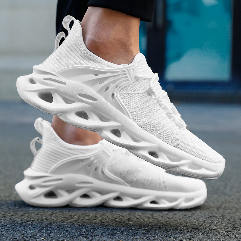 Men's Breathable Knit Running Footwear - Shock Absorption Soft Sole