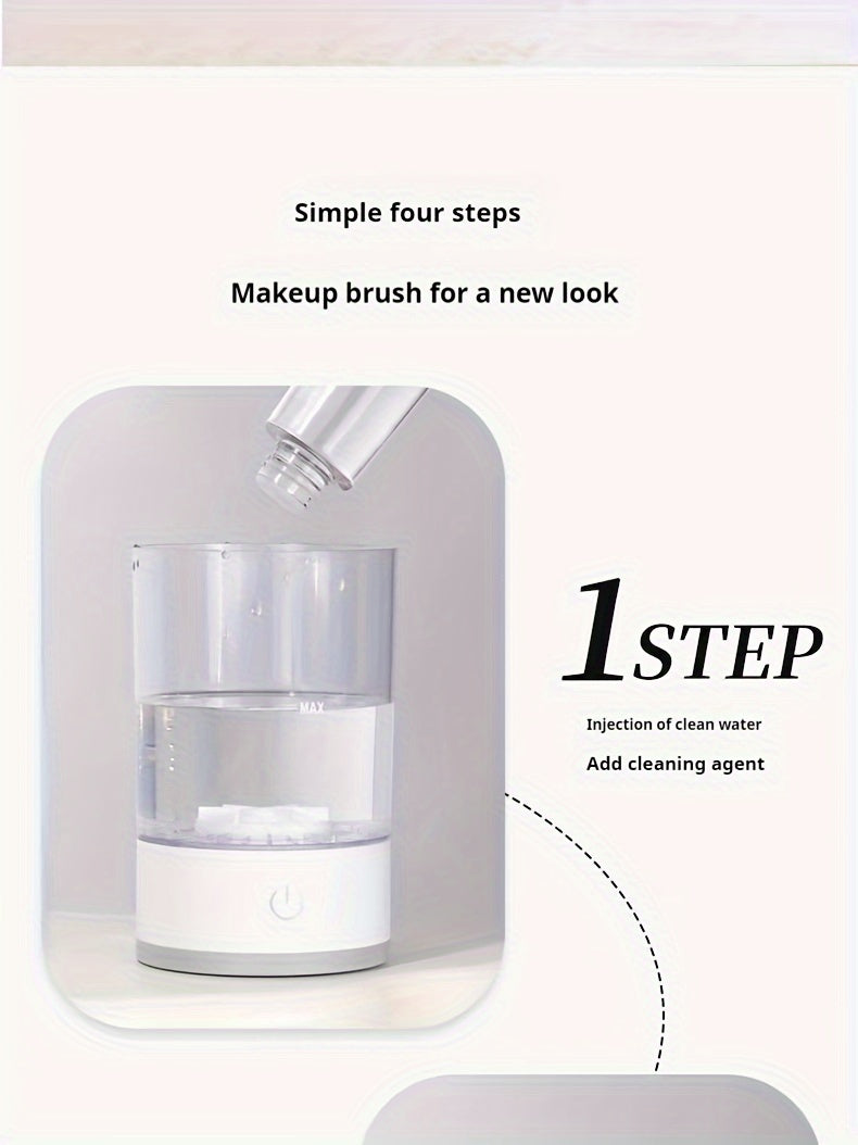 USB-Powered Makeup Brush Cleaner - Battery-Free, Odorless, Essential Beauty Tool Accessory, for Return School - The Superior Findings Depot