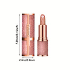 Rose Smoky Glitter Lipstick - Shimmering Pink Glossy Lipstick with Metallic Finish, Long-Lasting for All Light Beige Types, Perfect for Parties & Special Occasions, Party Makeup, Starry Sky Design, Metallic Finish - The Superior Findings Depot