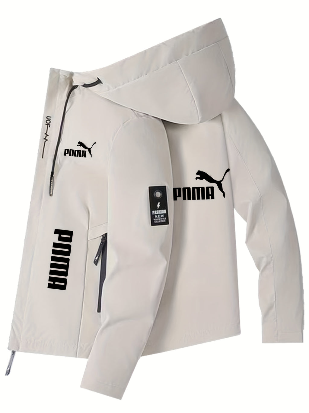 Men'S Black Hooded Windbreaker Jacket - Lightweight Motorcycle Coat with Zipper Closure, Front Pockets - All-Season Outerwear for Commuting, Travel, Sports - Machine Washable Non-Stretch Fabric - Urban Streetwear Jacket, Comm - The Superior Findings Depot