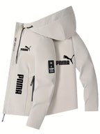 Men'S Black Hooded Windbreaker Jacket - Lightweight Motorcycle Coat with Zipper Closure, Front Pockets - All-Season Outerwear for Commuting, Travel, Sports - Machine Washable Non-Stretch Fabric - Urban Streetwear Jacket, Comm - The Superior Findings Depot