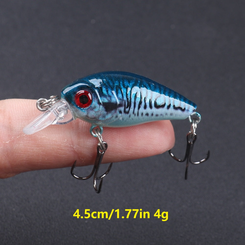 10pcs 3D Painted Rocker Lures - Realistic Swimming Action, Multi-Color (Blue, Red, Black, Green, Yellow) with Metallic Hooks, Durable Fishing Baits for Freshwater & Saltwater, Ideal for Bass, Trout, and Panfish, Fishing Lures - The Superior Findings Depot