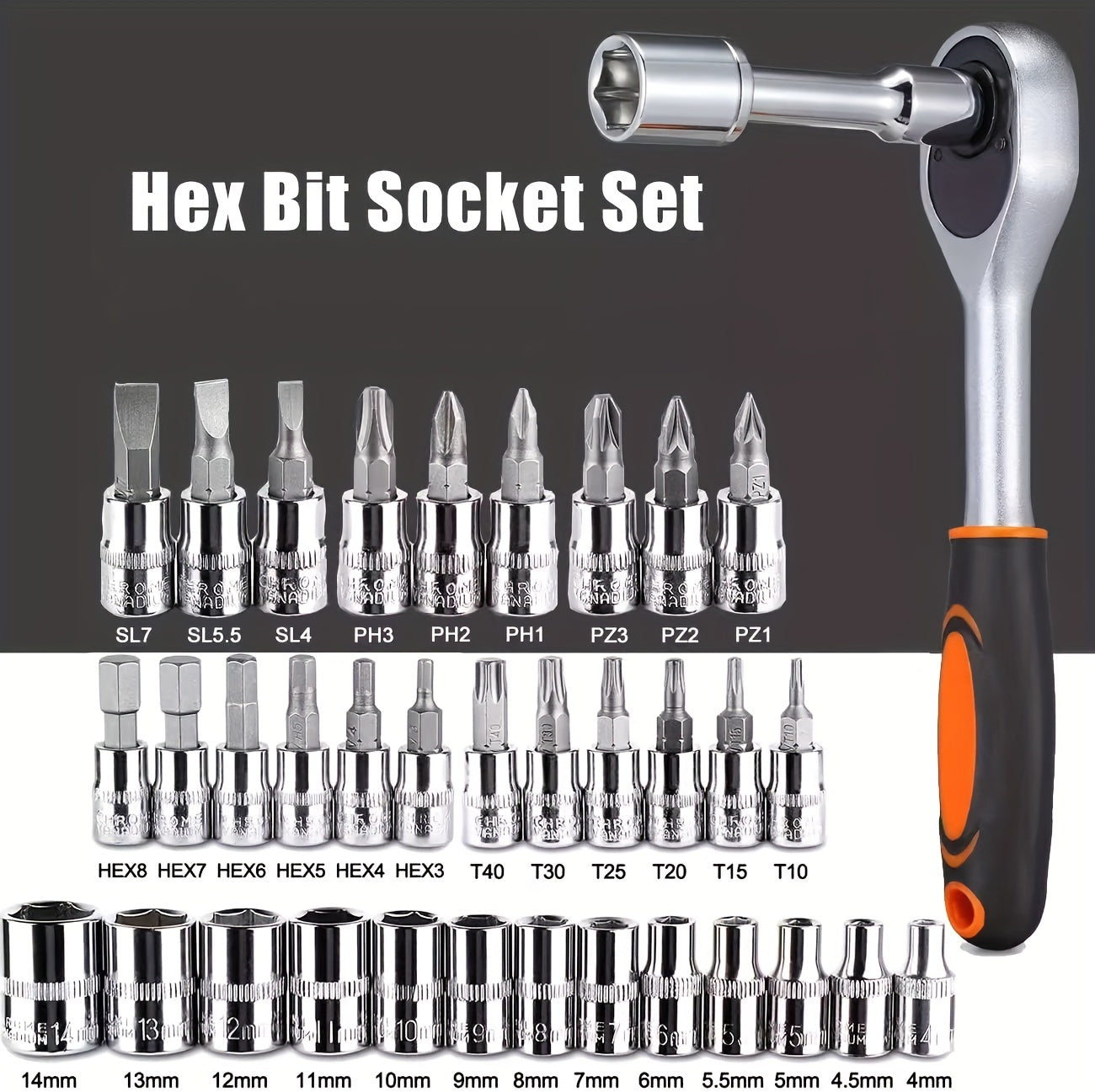 46pcs Car Repair Tool Kit, 1/4 Inch Ratchet Wrench Set with Versatile Bit Socket Set And Extension Bar, Combo Tools Kit, for Car, Motorcycle & Bicycle Repair - The Superior Findings Depot