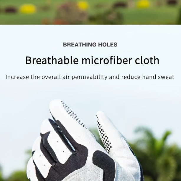 1 Golf Glove | Breathable, Elastic, Non-Slip, Wear-Resistant, Unisex, Single-Handed, Left or Right, Polyester Fiber