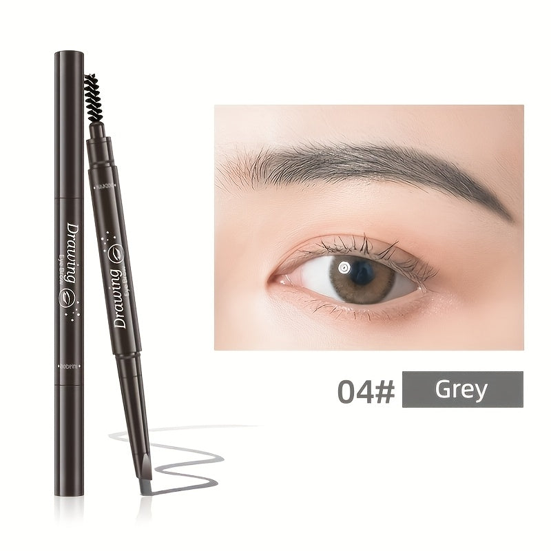 Waterproof 5 Colors Natural Makeup Double Heads Automatic Eyebrow Pencil Waterproof Long-lasting Easy Ware Eyebrow Pen With Eyebrow Brush - The Superior Findings Depot