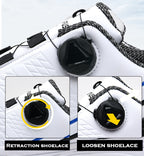 LEFUS Men's Golf Shoes - Non-Slip Fixed Spikes with Rotary Buckle