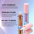 Vibrant Glitter Liquid Eyeliner Pen - Long-Lasting Waterproof Shimmer Eyeliner for Music Festival - Easy to Apply, Smudge-Proof, Fast Drying, and Highly Pigmented Eye Makeup - The Superior Findings Depot