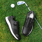 AOPLUS Men'S Stylish Golf Shoes - Low-Top Synthetic Cover Upper, Breathable Fabric & Cushioned Rubber Sole, All-Season Golf Shoes with Arch Support & Traction, Sleek Shoe Design, Comfortable Fit