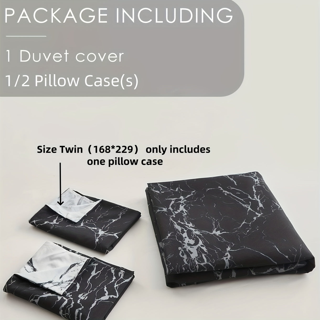 2/3pcs Brushed Marble Print Duvet Cover Set, Excludes Filling and Pillows - The Superior Findings Depot