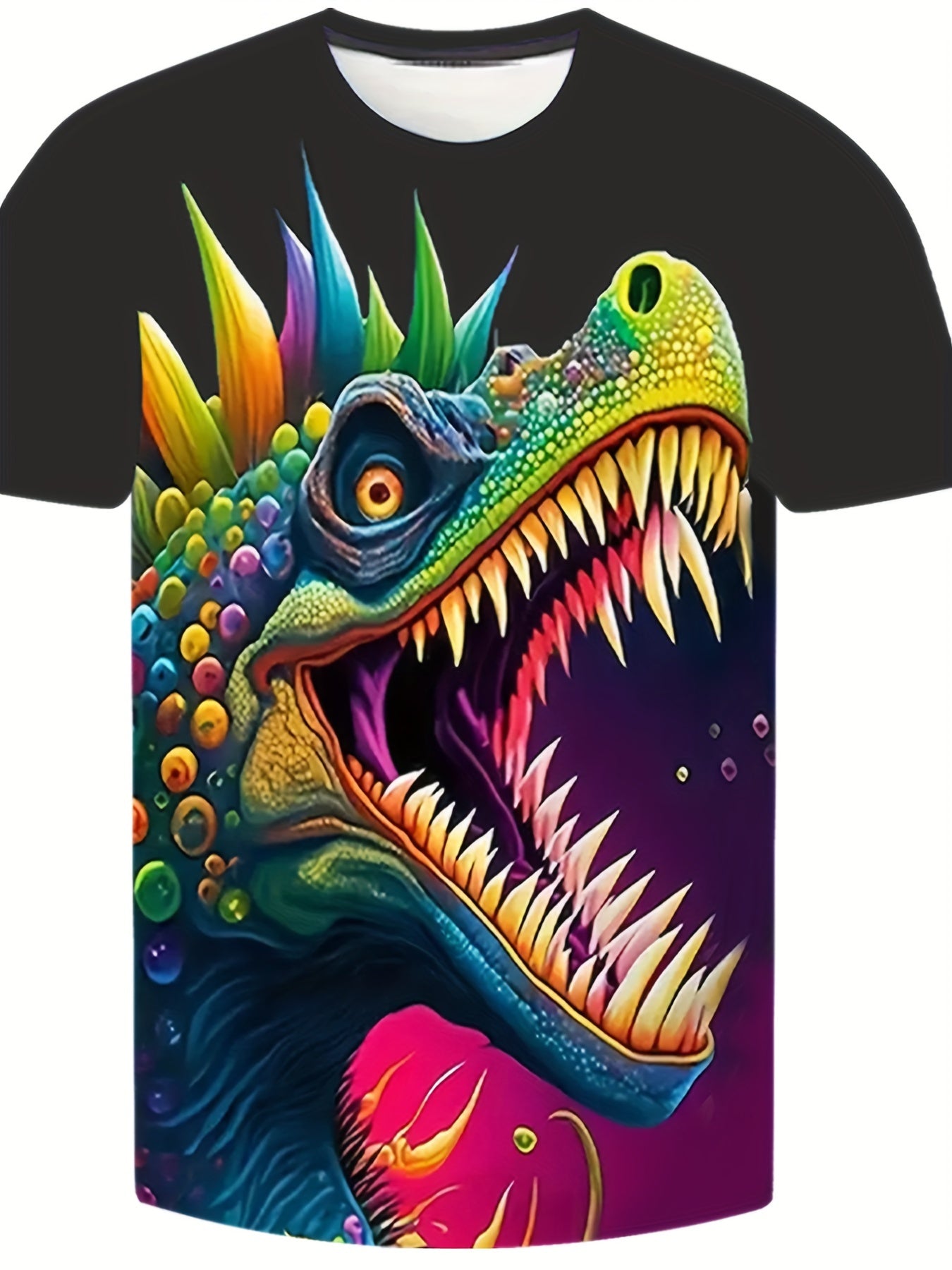 [Cool Dinosaur Tee] 4pcs Cool Dinosaur 3D Print Boys T-shirt | Casual Lightweight Comfy Short Sleeve Tee Tops | Boys Clothes For Summer - The Superior Findings Depot