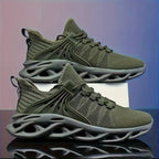 Men's Breathable Knit Running Footwear - Shock Absorption Soft Sole