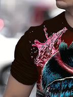 Men's Summer Creative Fashion 3D Digital Print T-Shirt