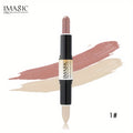 IMAN OF MAGIC Dual-Ended Concealer & Contour Stick - Waterproof, Natural Finish for All Skin Tones | Highlights & Conceals Blemishes, Dark Circles, Shadows Nose & Cheeks | Versatile Makeup Stick with Pink & Brown Shades - The Superior Findings Depot