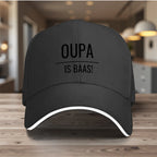 1pc Adjustable Snapback Baseball - Lightweight All-Season Hat with Oupa Is Baas! Design, / Contrast, Unisex for Men & Women, Wedding, Birthday, Baseball Hat, Wedding Accessory, Sporty Style, Durable Construction, Outdoor Enth