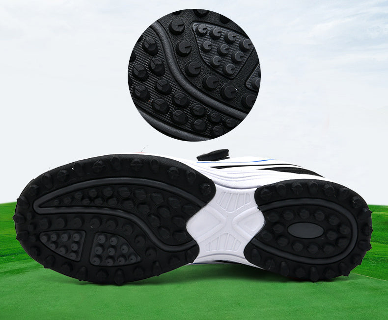 LEFUS Men's Golf Shoes - Non-Slip Fixed Spikes with Rotary Buckle