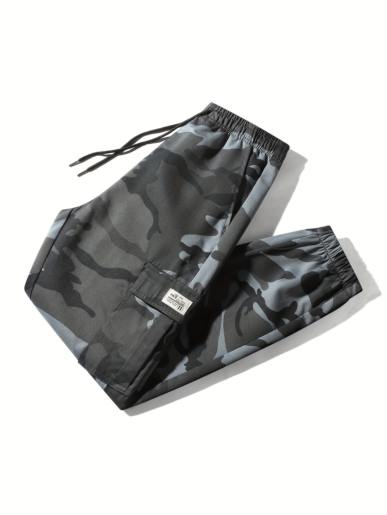 Men's Camouflage Cargo Pants - High-Waisted Loose-Fit Camo