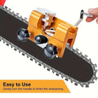 1pc Portable Hand Cranked Chain Saw Sharpener - Fast Sharpening Tool Kit