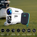 [REVASRI Golf Rangefinder] REVASRI Golf Rangefinder with Slope And Pin Lock Vibration | External Slope Switch for Golf Tournament Legal | 1000YDS Laser Range Finder with Rechargeable Battery - The Superior Findings Depot