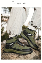 MAINALUN Men's All-Season High-Top Hiking Boots - Heavy-Duty