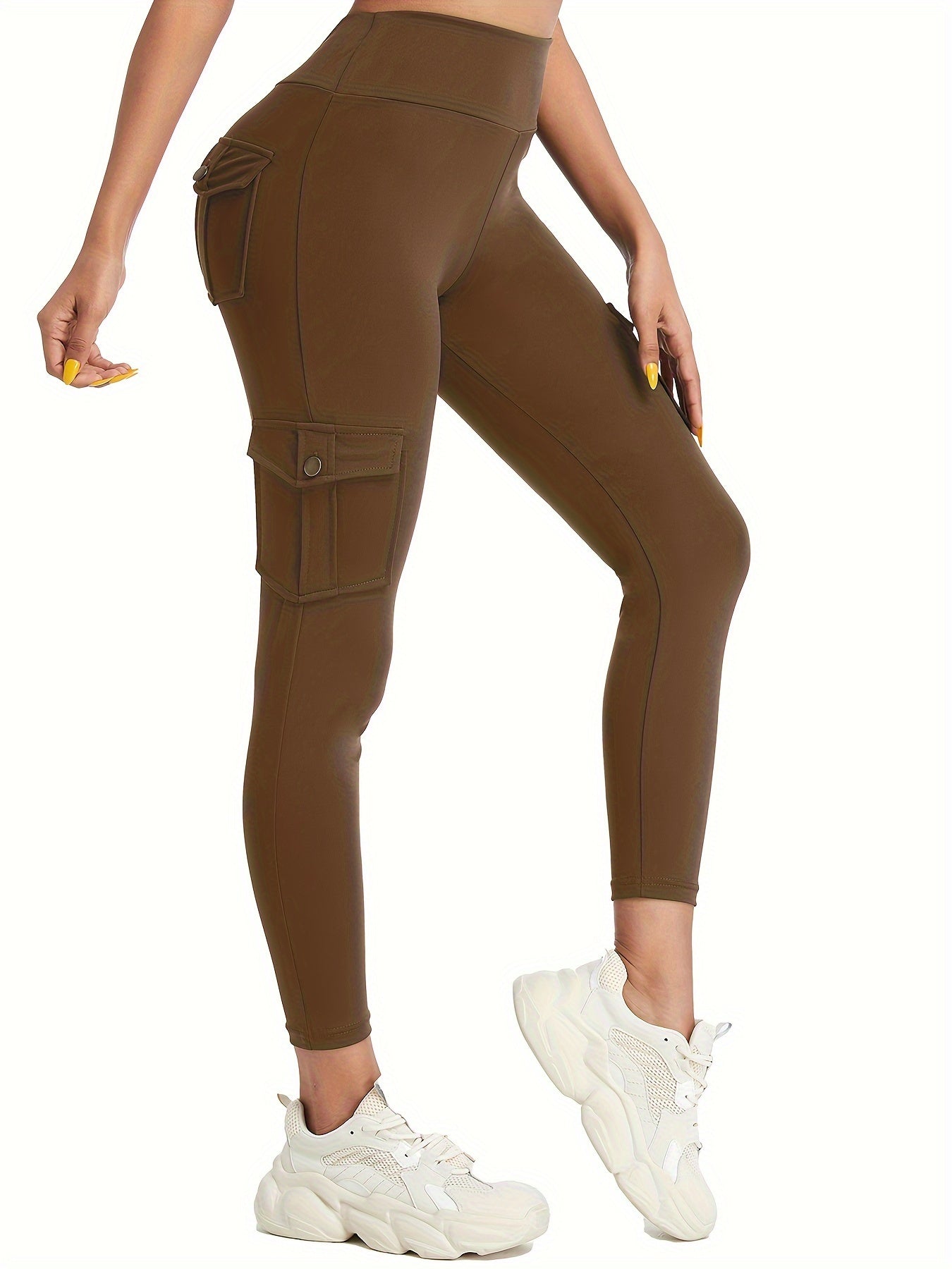 I-High-Waist Yoga Leggings enamaphakethe Amaningi - Athambile, Anwetshiwe futhi Anesitayela Sokugijima, Ijimi, kanye Nokugqoka Kwansuku zonke