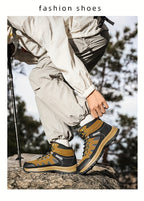 MAINALUN Men's All-Season High-Top Hiking Boots - Heavy-Duty