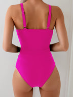 Women's Modest One-Piece Swimsuit with Removable Chest Pads - Tummy Control Strap Adjustment System, Full-Coverage Bath Suit, Hand Washable High-Elasticity Swimwear for Beach & Pool - The Superior Findings Depot