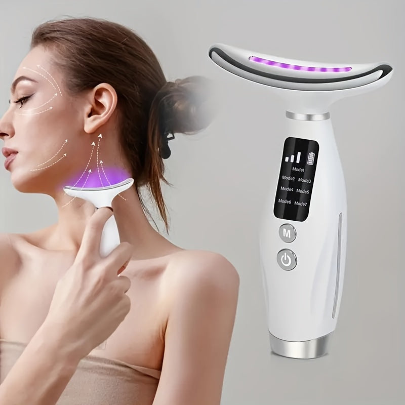 Face and Neck Massager, 7 Modes, Rechargeable USB, Home Neck and Face Massager, Perfect Gift for Mom on Mother's Day, Perfect Gift Choice for 10 Holidays - The Superior Findings Depot