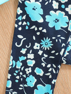 2pcs Girls' Clothing Party Slogan Large Glasses Print Pattern Drop Shoulder Irregular Hem Design Loose Short Sleeve T-Shirt + Floral Print Skinny Nine-Tenths Bottoms Set Girls' Summer Outfit Holiday Gift Girls' Fashion Casual - The Superior Findings Depot