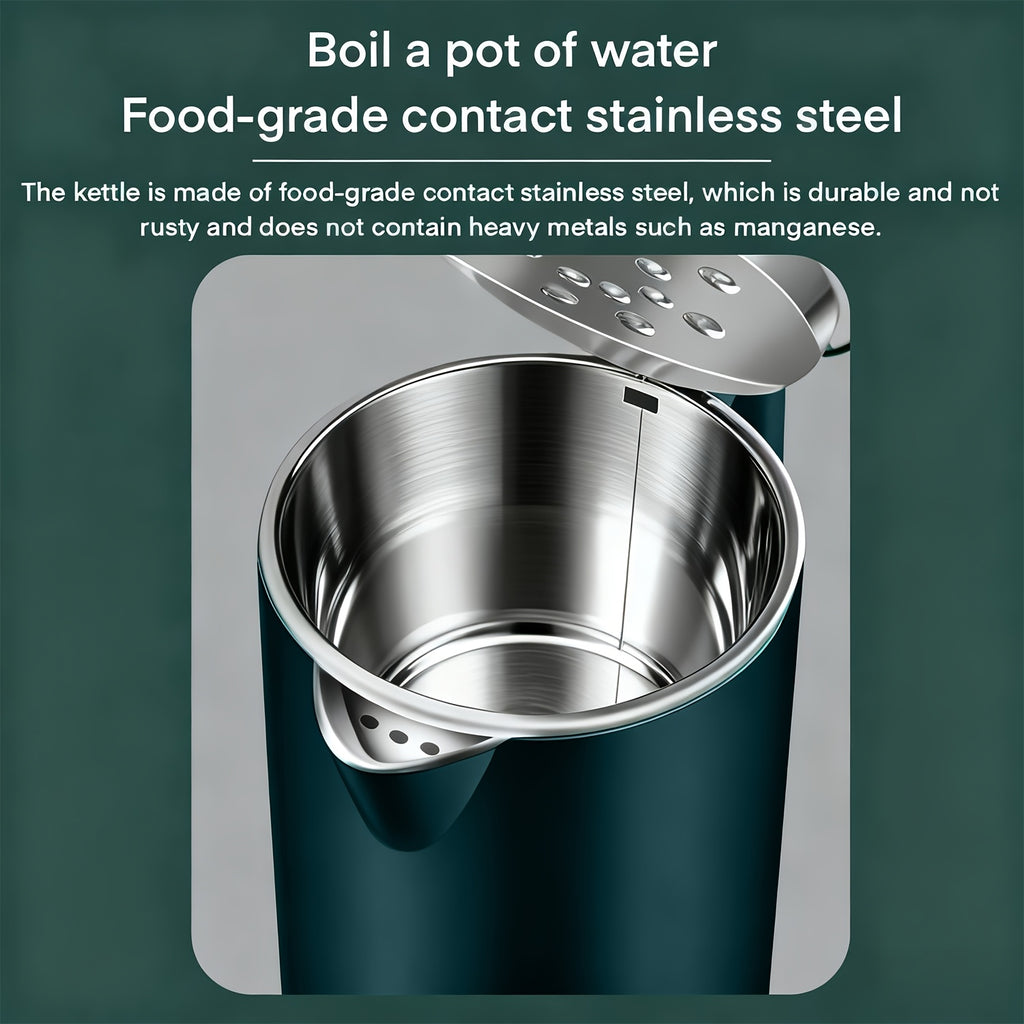 Electric Kettle Quiet, Double Wall Hot Water Boiler BPA-Free, Quiet Boil And Cool Touch Tea Kettle, Cordless with Auto Shut-Off & Boil Dry Protection, 1500W Fast Boiling, Stylish Kitchenware, Reliable Performance, Sturdy Inte - The Superior Findings Depot