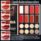 4-Page Makeup Palette, 55 Colors: 24 Eyeshadow Shades (Matte & Glitter), 6 Lip Colors, 9 Contour & Concealer Shades, 6 Highlighter & Eyeshadow Palettes in Berry, Pink, Purple, Red, Golden - Perfect Gift for Women on Special O - The Superior Findings Depot