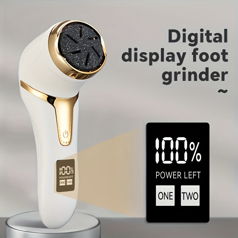 MIGUAN Rechargeable Electric Remover Machine - Portable Digital Foot & Hand File with LCD Display, Professional Pedi Care for Cracked Heels, Dead Beige, Pedicure, Ideal Gift for Diabetics & Sensitive - The Superior Findings Depot