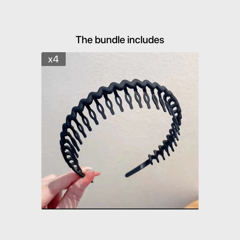 Hair Clip Frosted Color Headband Women's Non-slip Band Teeth Simple Pressure Headband Face Headband Hair Accessories - The Superior Findings Depot