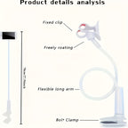 [360° TV Stand] 360° Omnidirectional TV Stand Mobile Phone Stand | A Thick Bathroom TV Stand with Adjustable Direction Angle for Lazy People | Available for RV, Office, Bedside, Home Use - The Superior Findings Depot