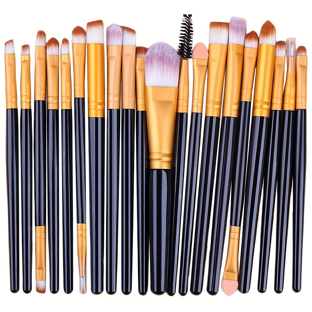 20-Piece Professional Eye Makeup Brush Set - Perfect for Creating Flawless Looks! - The Superior Findings Depot