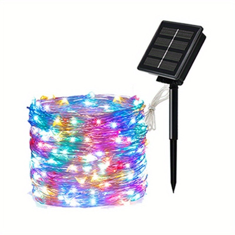 50/100/200/300LED Solar Copper Wire Lights - 8 Modes, Warm White/Cool White/Multicolor, High Quality Indoor/Outdoor String Lights with Solar Panel for Christmas, Weddings, Garden, Parties & Holidays, Solar Hanging Lights, Eve - The Superior Findings Depot