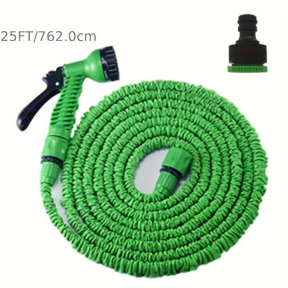 Expandable Garden Hose with Spray Nozzle – 25ft/50ft/100ft Flexible Water Hose, 3-Layer Latex Core & Durable Fabric, for Car Wash, Lawn & Garden Irrigation