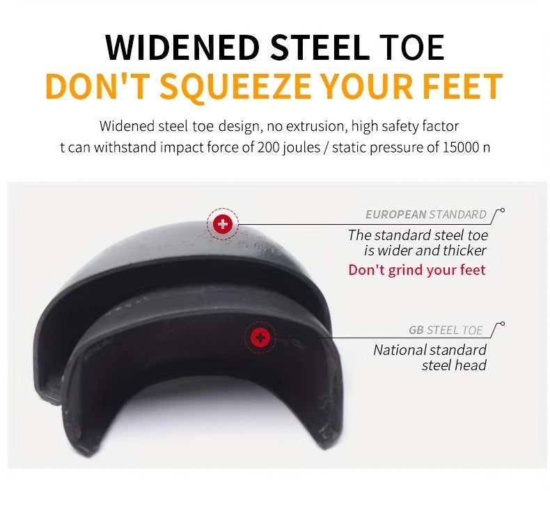All-Season Steel Toe Work Sneakers - Breathable Safety Shoes