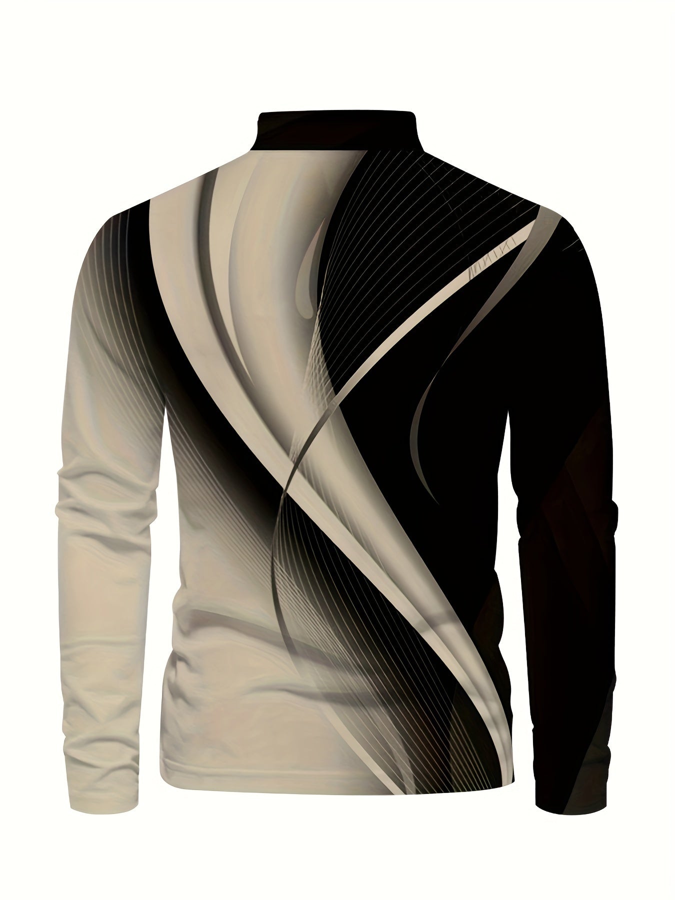 Men's Long Sleeve Shirt - Casual Print Button Lapel