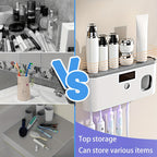 Smart Toothbrush Sanitizer - Automatic Toothpaste Dispenser Wall-Mounted USB