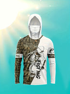 Men's Outdoor Casual Hoodie - Patterned Sweatshirt Medium Stretch