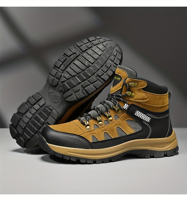MAINALUN Men's All-Season High-Top Hiking Boots - Heavy-Duty