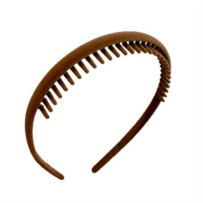 Hair Clip Frosted Color Headband Women's Non-slip Band Teeth Simple Pressure Headband Face Headband Hair Accessories - The Superior Findings Depot