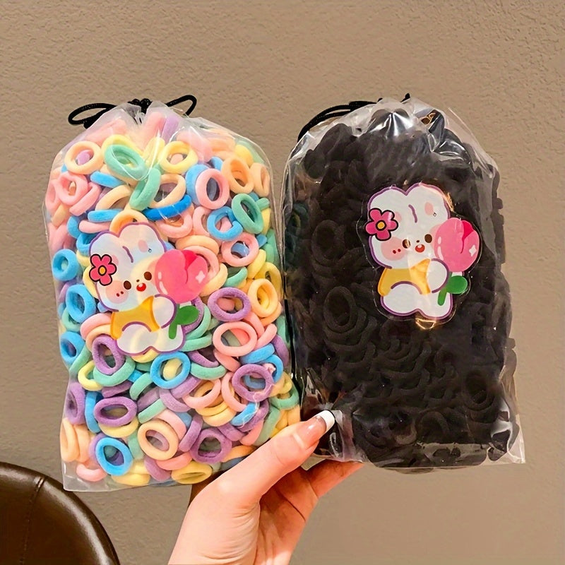 100 Pcs/Bag Children Cute Cartoon Elastic Hair Bands, Girls Lovely Srunchies Rubber Bands, Kid Hair Accessories, Ideal choice for Gifts - The Superior Findings Depot