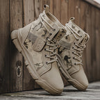 Men's Boots - Fashionable Camouflage Mid-High Top Thick Sole